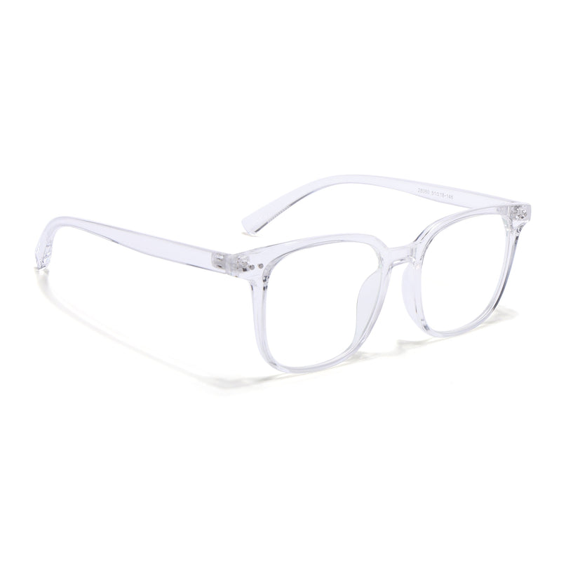 Eyejack Canment Transparent Square Eyeglasses for Men & Women (CM28060FCL1944-C9)