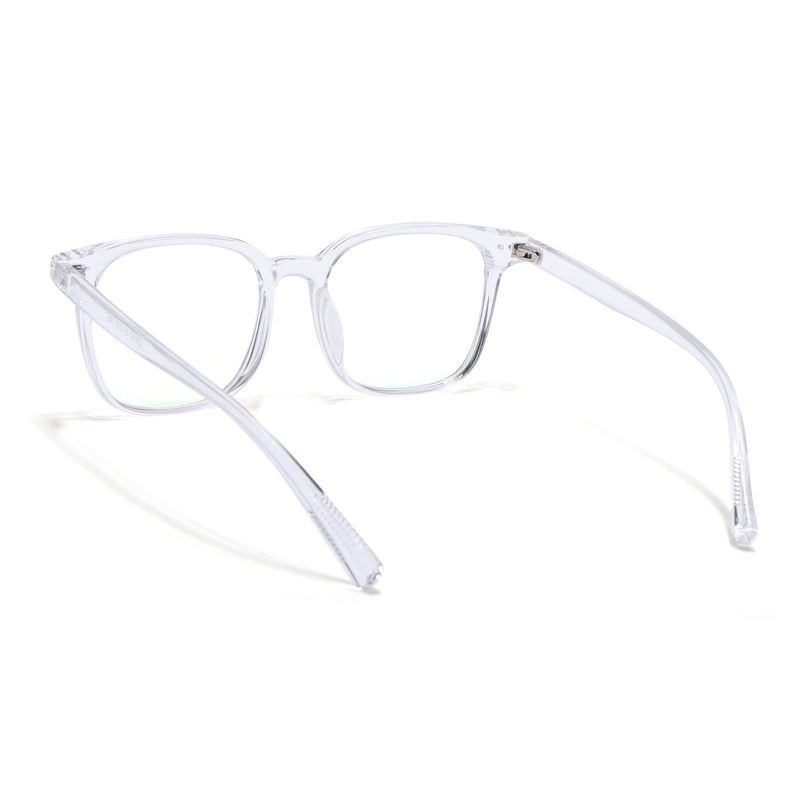 Eyejack Canment Transparent Square Eyeglasses for Men & Women (CM28060FCL1944-C9)