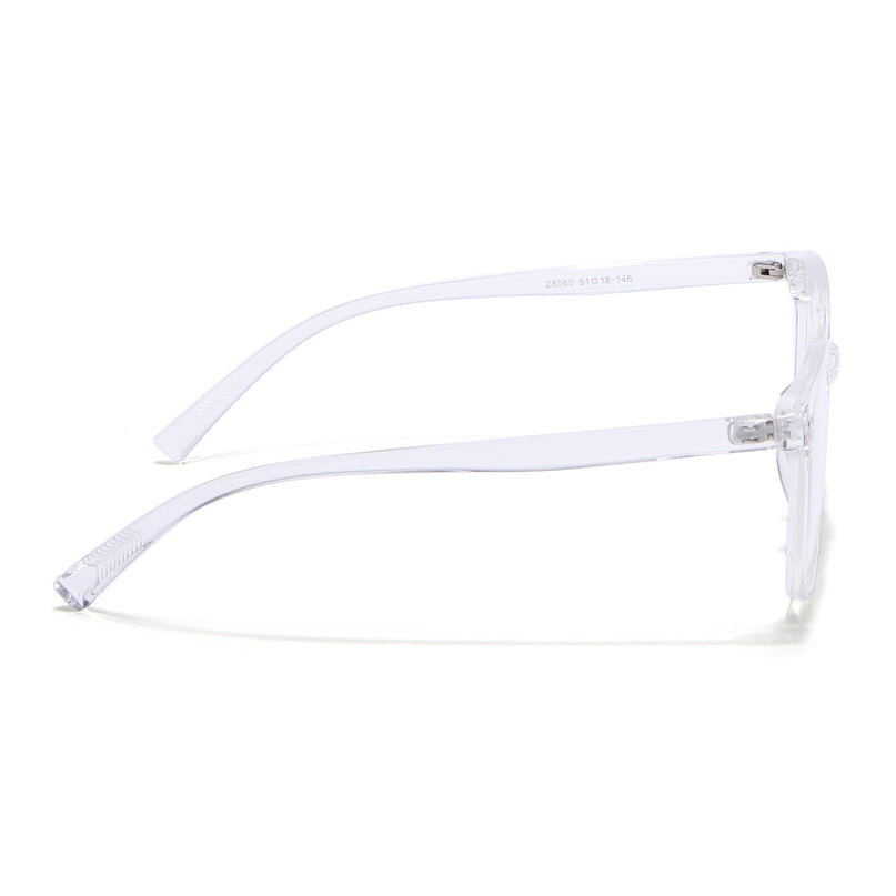Eyejack Canment Transparent Square Eyeglasses for Men & Women (CM28060FCL1944-C9)