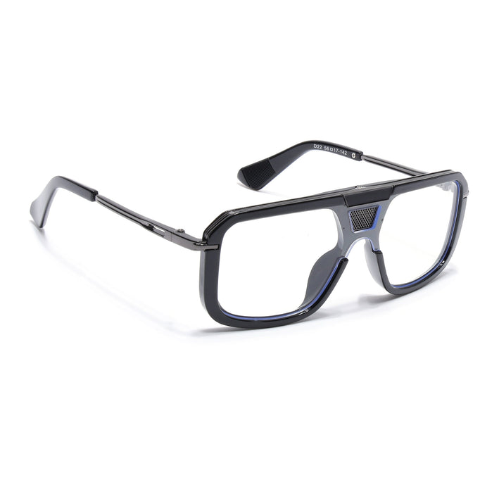 Voyage Goat Black & Grey Wayfarer Eyeglasses for Men & Women - MG5257-C1
