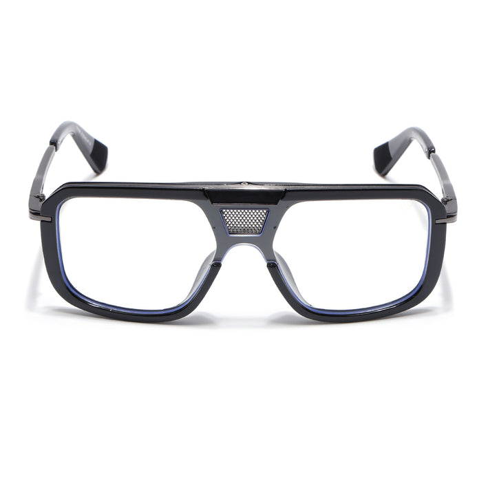 Voyage Goat Black & Grey Wayfarer Eyeglasses for Men & Women - MG5257-C1