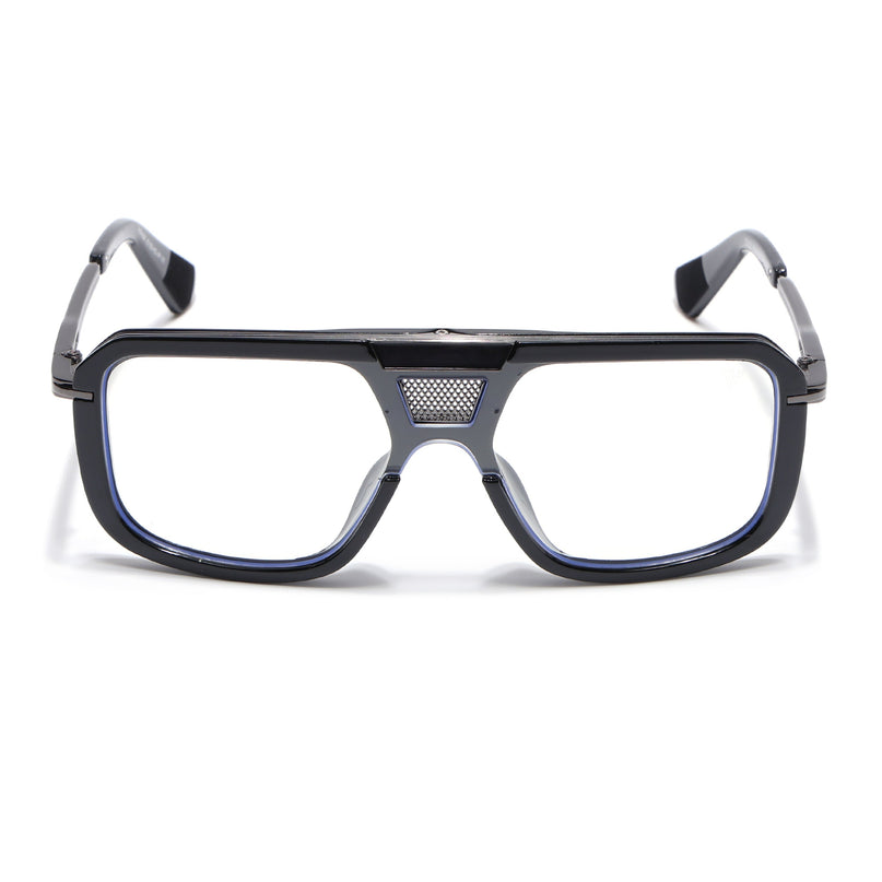 Voyage Goat Black & Grey Wayfarer Eyeglasses for Men & Women - MG5257-C1
