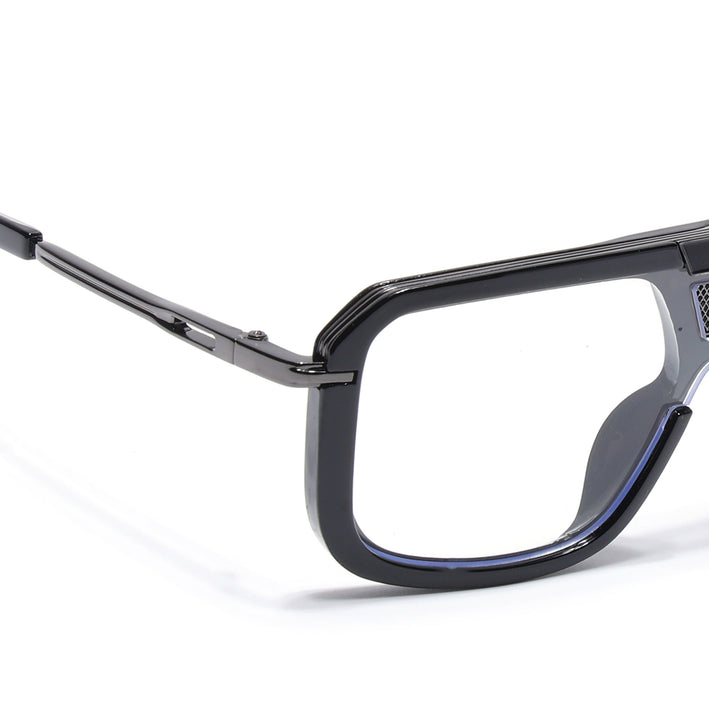 Voyage Goat Black & Grey Wayfarer Eyeglasses for Men & Women - MG5257-C1