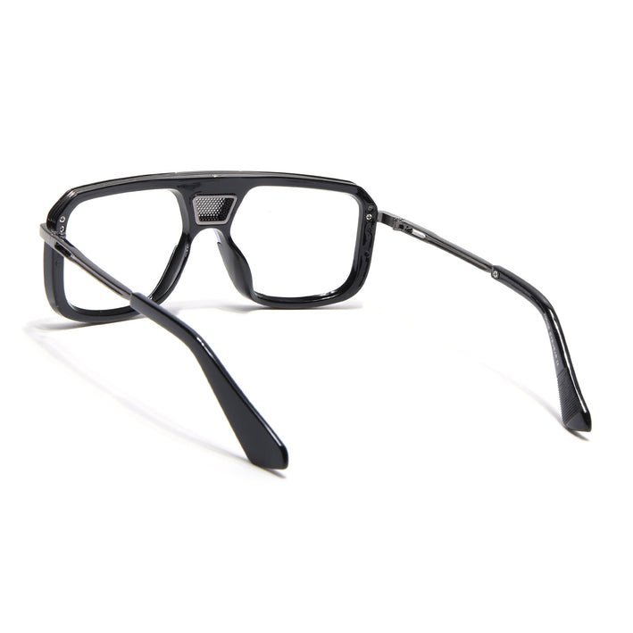 Voyage Goat Black & Grey Wayfarer Eyeglasses for Men & Women - MG5257-C1