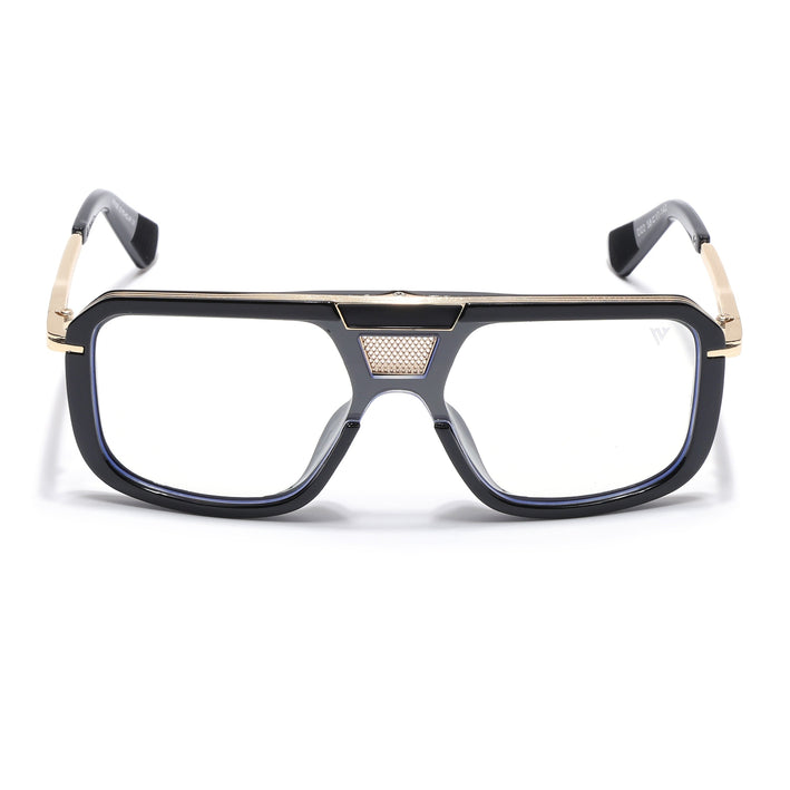 Voyage Goat Black & Golden Wayfarer Eyeglasses for Men & Women - MG5258-C2