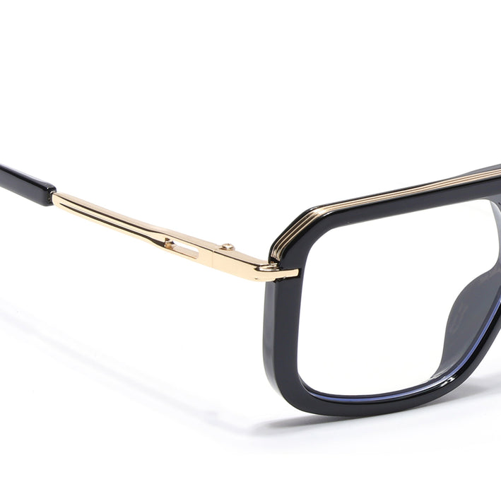 Voyage Goat Black & Golden Wayfarer Eyeglasses for Men & Women - MG5258-C2