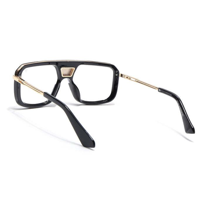 Voyage Goat Black & Golden Wayfarer Eyeglasses for Men & Women - MG5258-C2