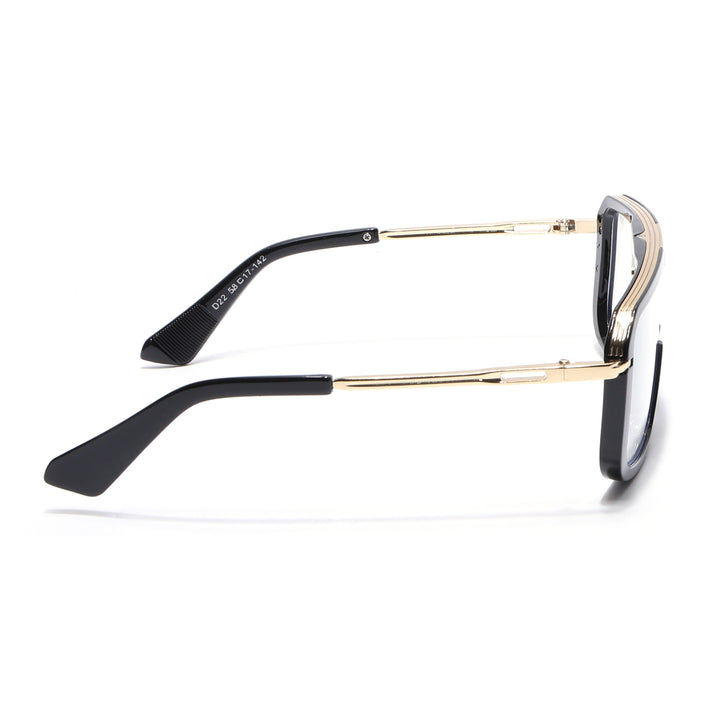 Voyage Goat Black & Golden Wayfarer Eyeglasses for Men & Women - MG5258-C2