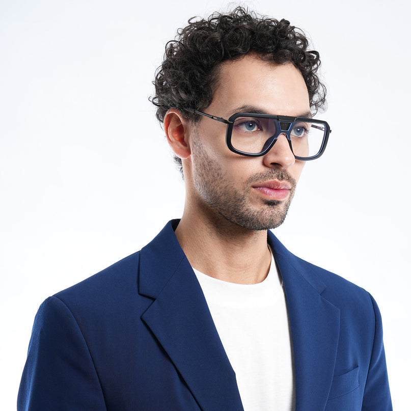 Voyage Goat Black Wayfarer Eyeglasses for Men & Women - MG5259-C3