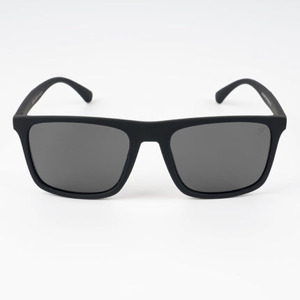 Dunk Matte Black Wayfarer Polarized Sunglasses | Black Lens - PMG5256
