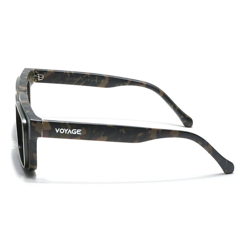 Smuggler | Militry & Silver Polarized Unisex Sunglasses | Grey & Clear Lens - MG6424