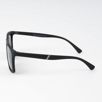 Dunk Matte Black Wayfarer Polarized Sunglasses | Black Lens - PMG5256