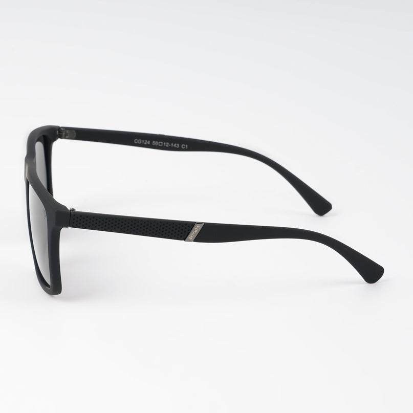 Dunk Matte Black Wayfarer Polarized Sunglasses | Black Lens - PMG5256