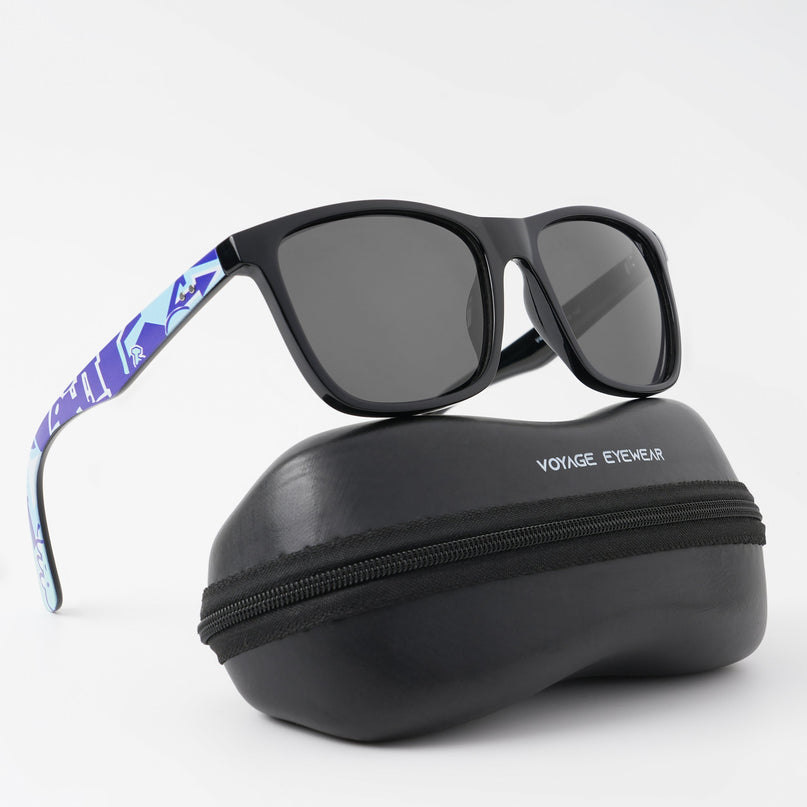 Square Polarized Sunglasses (Black Lens | Black Frame - PMG4814)