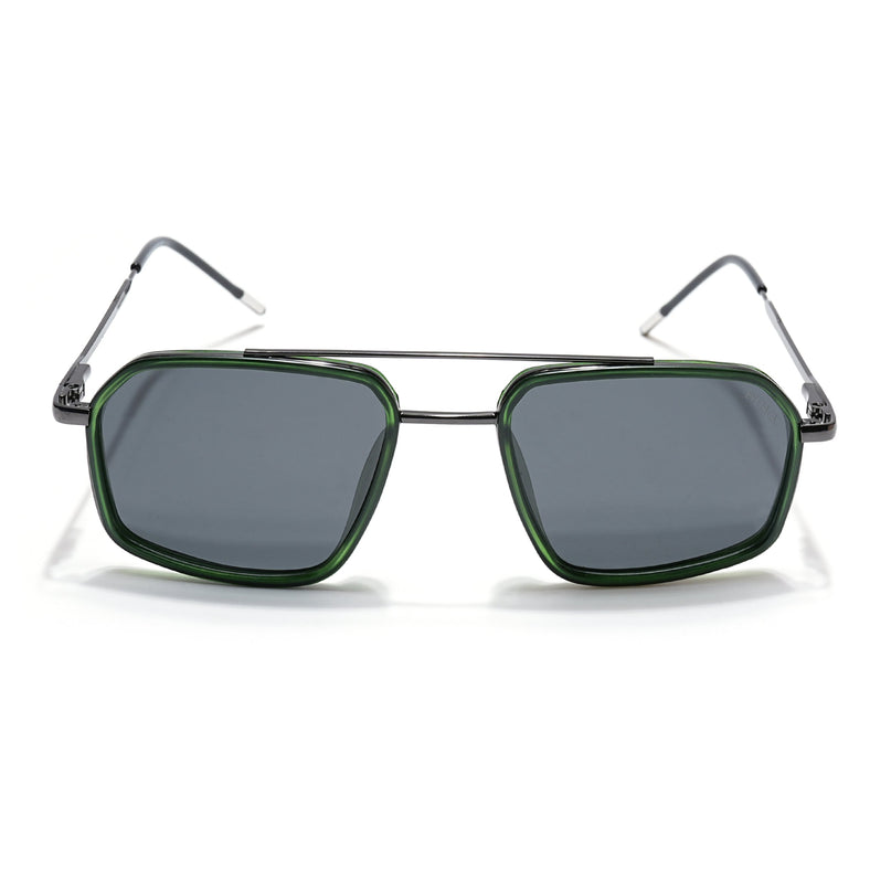Eyejack Green & Grey Wayfarer Polarized Sunglasses for Men & Women (2505PCL1504)