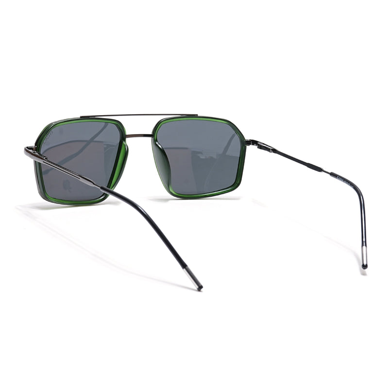 Eyejack Green & Grey Wayfarer Polarized Sunglasses for Men & Women (2505PCL1504)
