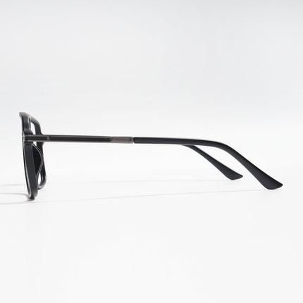 EyeJack Titex Matt Black & Grey Wayfarer Eyeglasses for Men & Women (18908CL317-C4)
