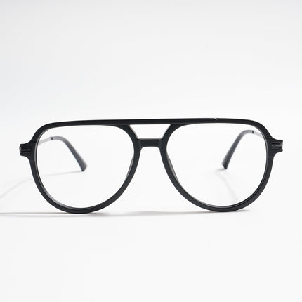 EyeJack Titex Matt Black & Grey Wayfarer Eyeglasses for Men & Women (18903CL351-C4)