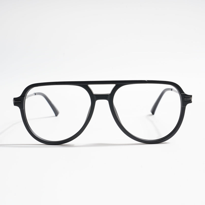 EyeJack Titex Matt Black & Grey Wayfarer Eyeglasses for Men & Women (18903CL351-C4)