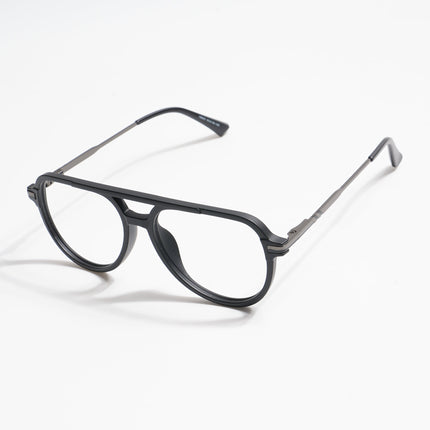 EyeJack Titex Matt Black & Grey Wayfarer Eyeglasses for Men & Women (18903CL351-C4)