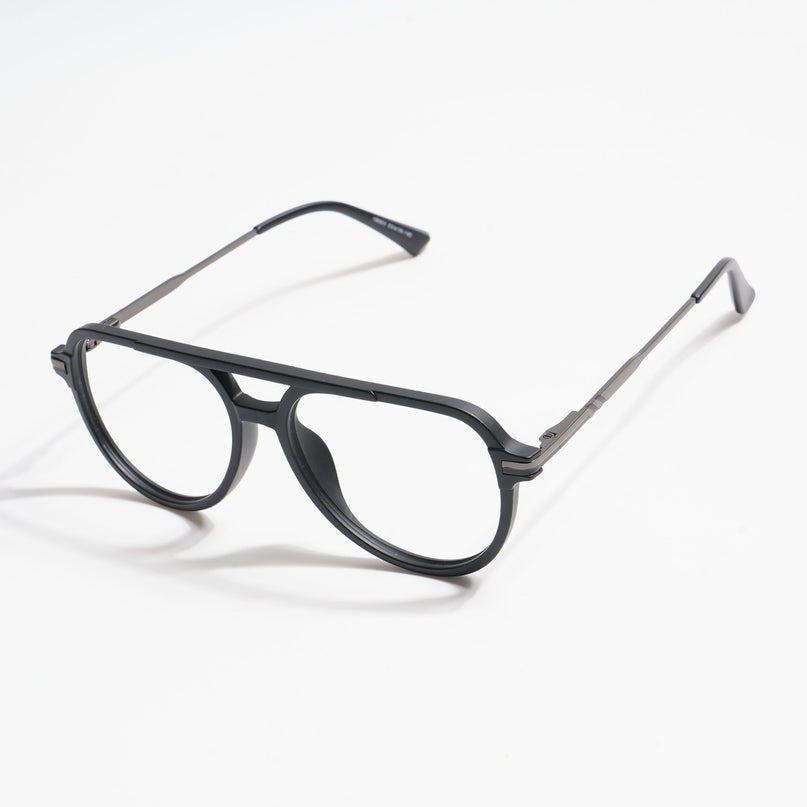 EyeJack Titex Matt Black & Grey Wayfarer Eyeglasses for Men & Women (18903CL351-C4)