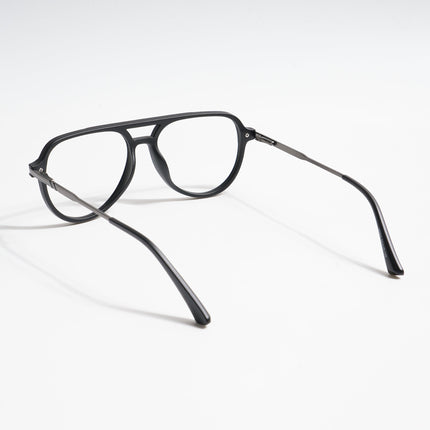 EyeJack Titex Matt Black & Grey Wayfarer Eyeglasses for Men & Women (18903CL351-C4)