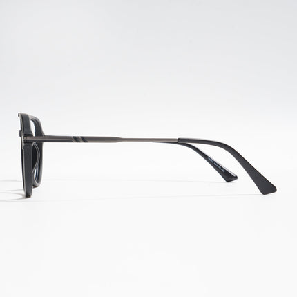 EyeJack Titex Matt Black & Grey Wayfarer Eyeglasses for Men & Women (18903CL351-C4)