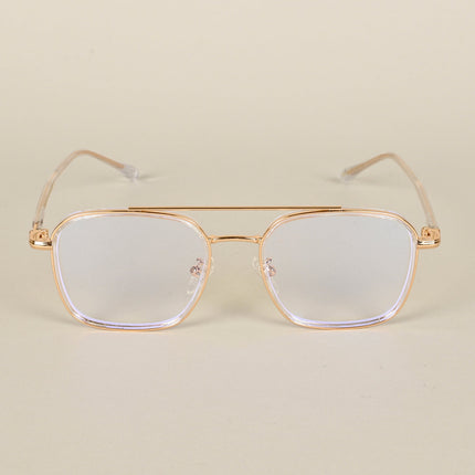 Voyage Maverick Golden Wayfarer Eyeglasses for Men & Women - MG4704-C3