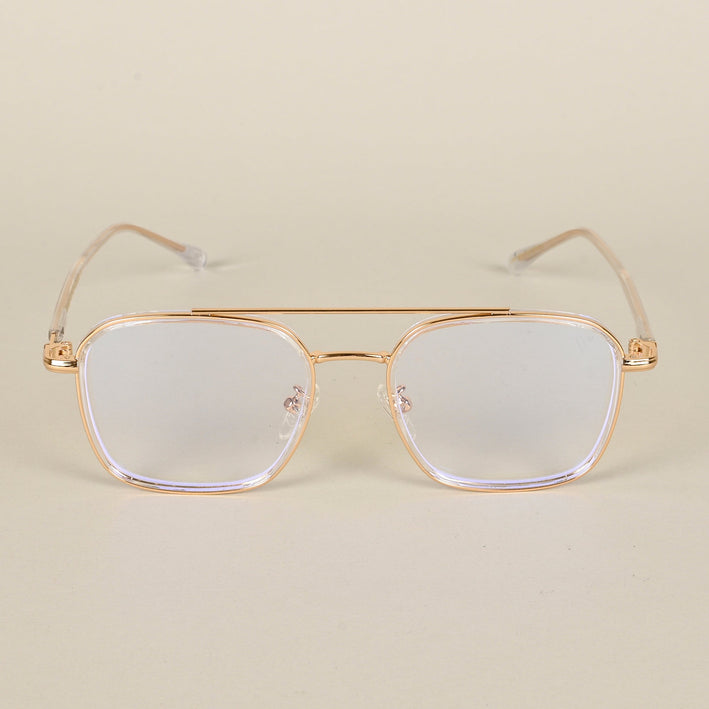 Voyage Maverick Golden Wayfarer Eyeglasses for Men & Women - MG4704-C3