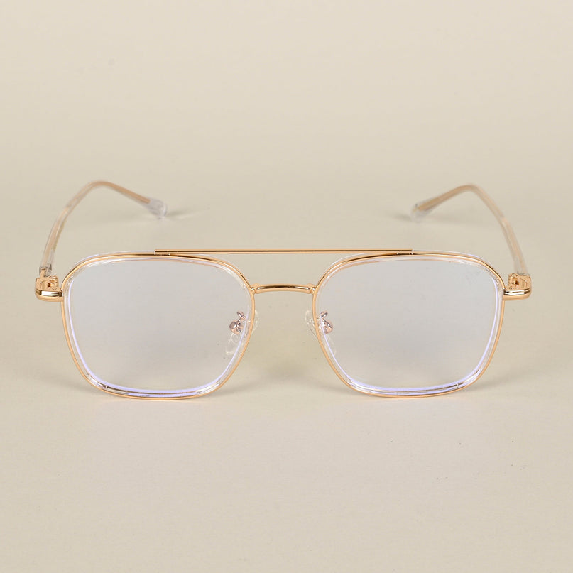 Voyage Maverick Golden Wayfarer Eyeglasses for Men & Women - MG4704-C3