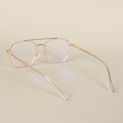Voyage Maverick Golden Wayfarer Eyeglasses for Men & Women - MG4704-C3
