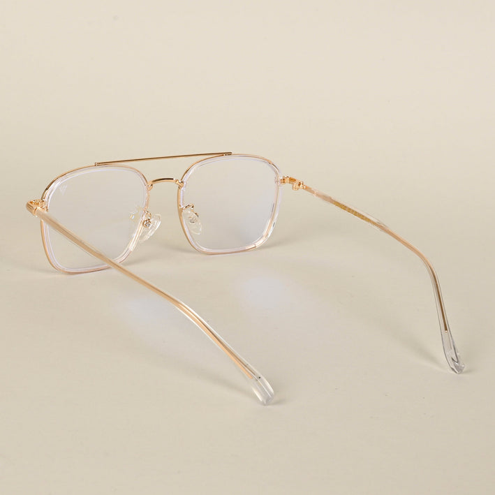 Voyage Maverick Golden Wayfarer Eyeglasses for Men & Women - MG4704-C3