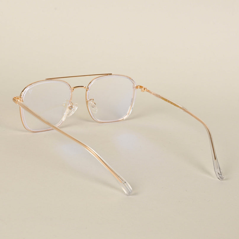 Voyage Maverick Golden Wayfarer Eyeglasses for Men & Women - MG4704-C3