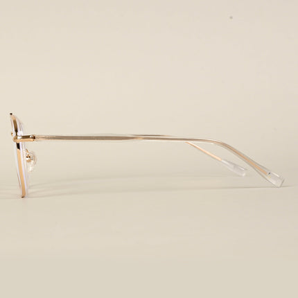 Voyage Maverick Golden Wayfarer Eyeglasses for Men & Women - MG4704-C3