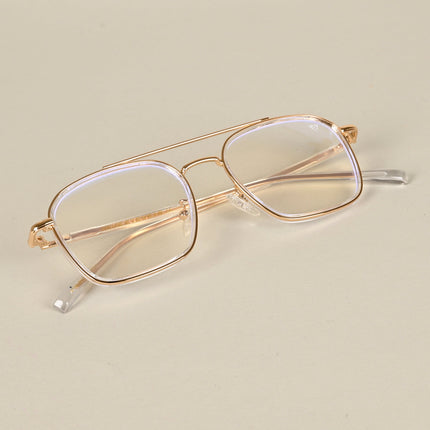 Voyage Maverick Golden Wayfarer Eyeglasses for Men & Women - MG4704-C3