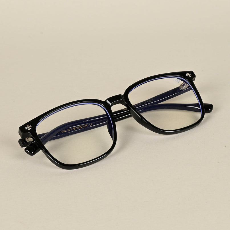 Voyage Air Black Square Eyeglasses for Men & Women - MG4695-C1