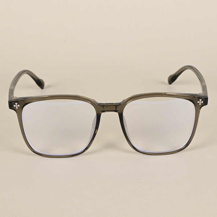 Voyage Air Transparent Olive Square Eyeglasses for Men & Women - MG4699-C6