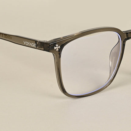 Voyage Air Transparent Olive Square Eyeglasses for Men & Women - MG4699-C6