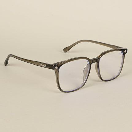 Voyage Air Transparent Olive Square Eyeglasses for Men & Women - MG4699-C6