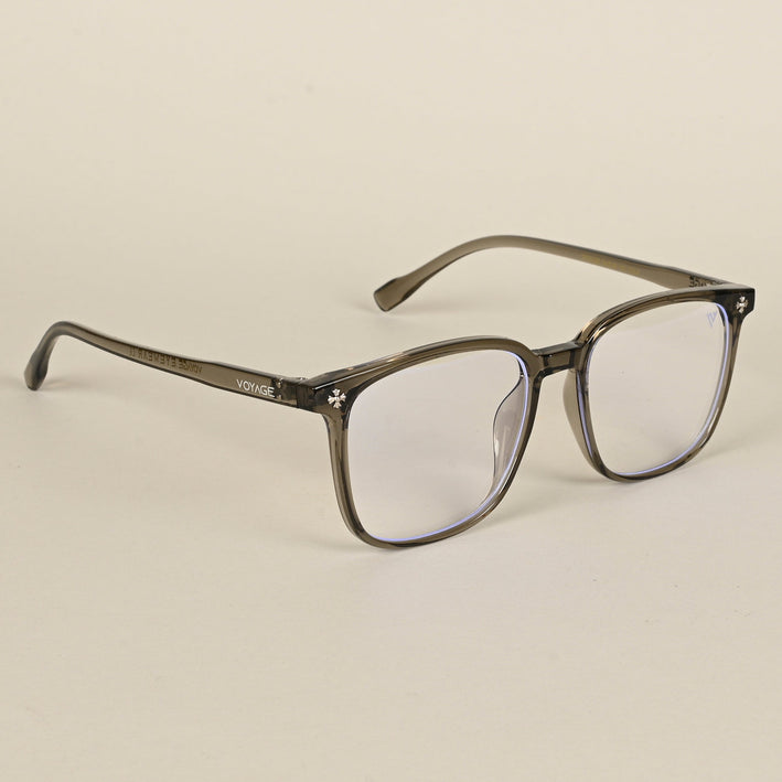Voyage Air Transparent Olive Square Eyeglasses for Men & Women - MG4699-C6
