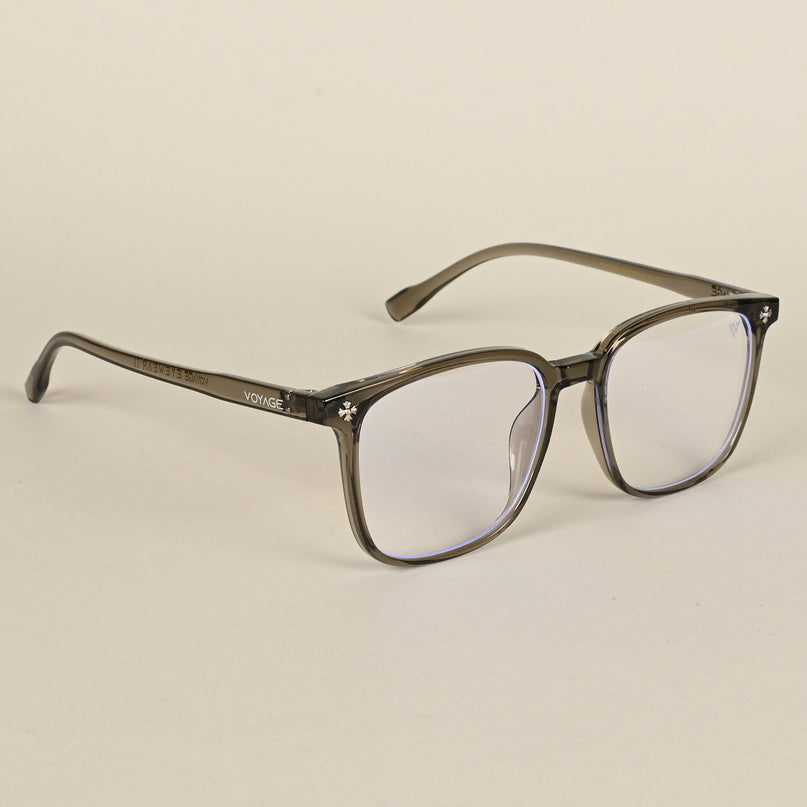 Voyage Air Transparent Olive Square Eyeglasses for Men & Women - MG4699-C6
