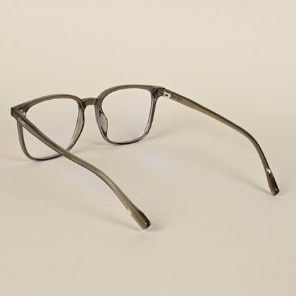 Voyage Air Transparent Olive Square Eyeglasses for Men & Women - MG4699-C6