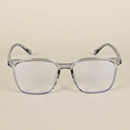 Voyage Air Transparent Grey Square Eyeglasses for Men & Women - MG4697-C4