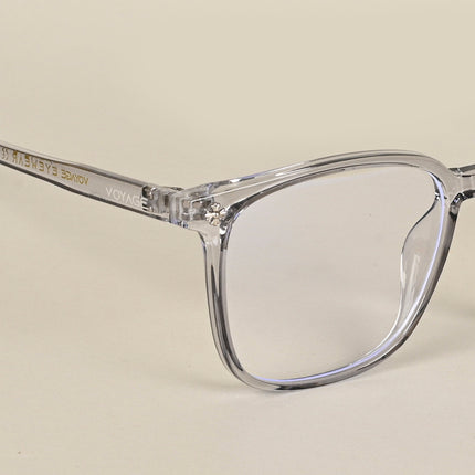Voyage Air Transparent Grey Square Eyeglasses for Men & Women - MG4697-C4