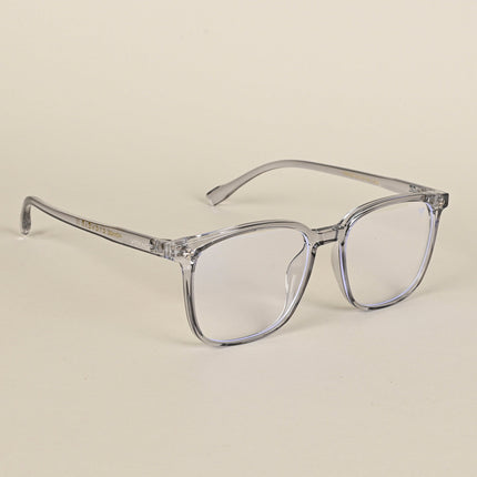 Voyage Air Transparent Grey Square Eyeglasses for Men & Women - MG4697-C4