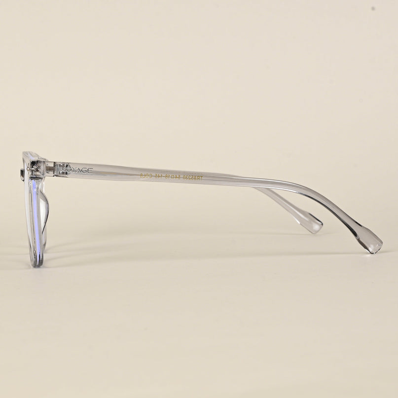 Voyage Air Transparent Grey Square Eyeglasses for Men & Women - MG4697-C4