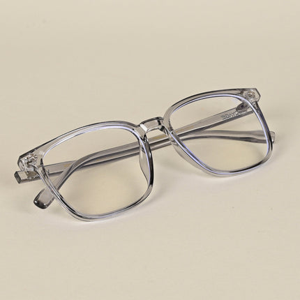 Voyage Air Transparent Grey Square Eyeglasses for Men & Women - MG4697-C4