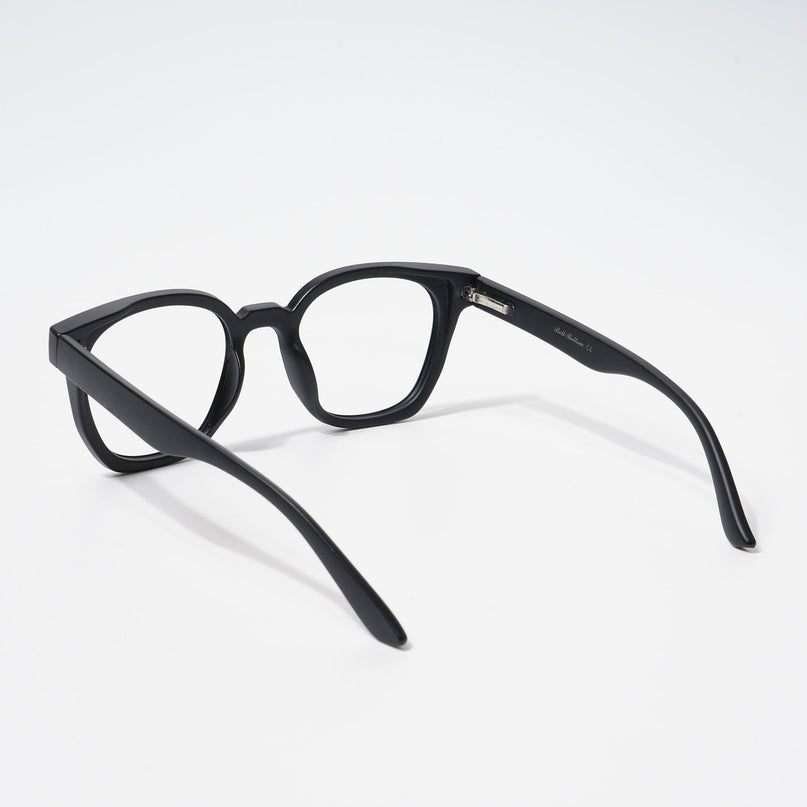 EyeJack Bell Bottom Matt Black Square Eyeglasses for Men & Women (62204CL386-C1)