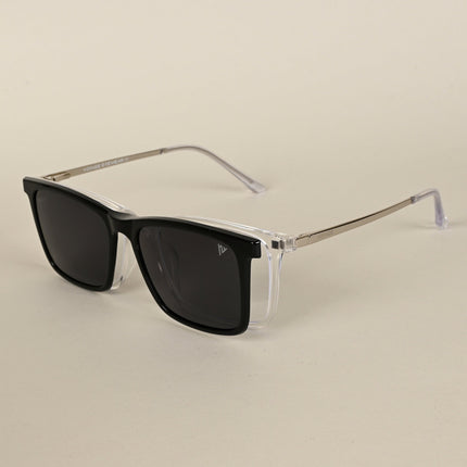 Transparent Wayfarer Clip-On Polarized Sunglasses - PMG4666