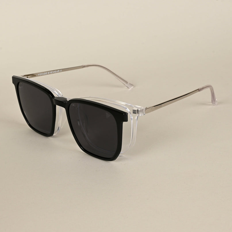 Transparent Wayfarer Clip-On Polarized Sunglasses - PMG4658